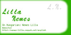 lilla nemes business card